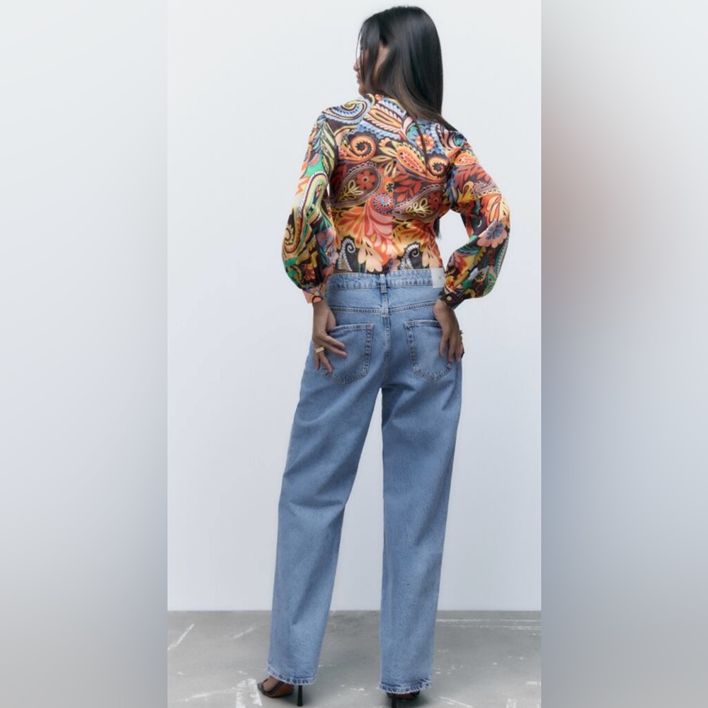 3/$25 Zara satin effect faux wrap top - Picture 3 of 8